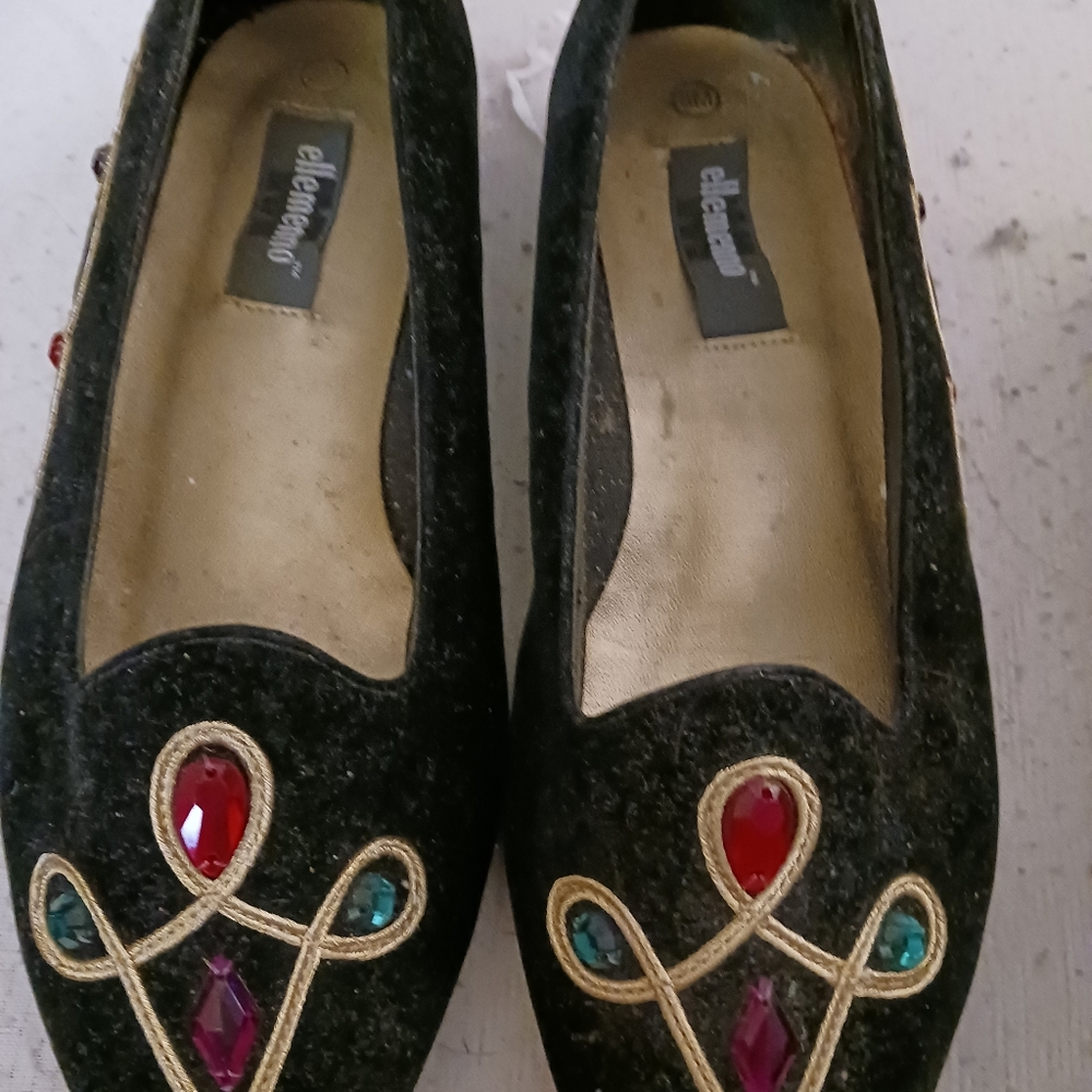 Rhinestone flat shoes